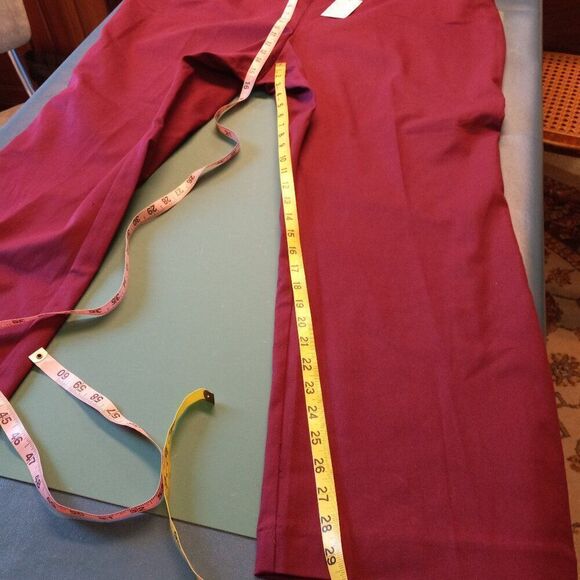 NWT Croft & Barrow 24W Stretch/Woven Plum color Bootcut Mid Rise Pants - Picture 6 of 7
